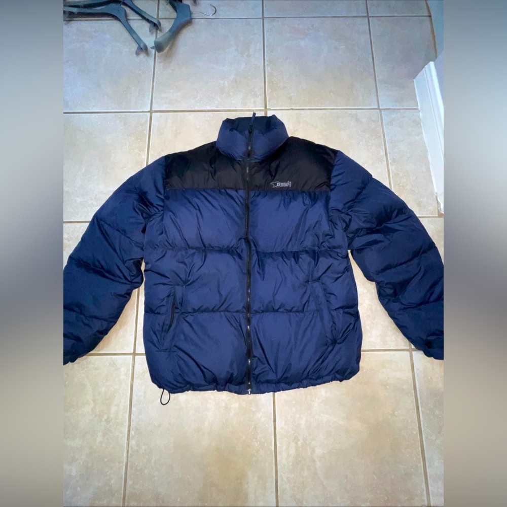 Bear Puffer Winter Coat Men’s Sz 3X Duck Down Jacket Black/Blue